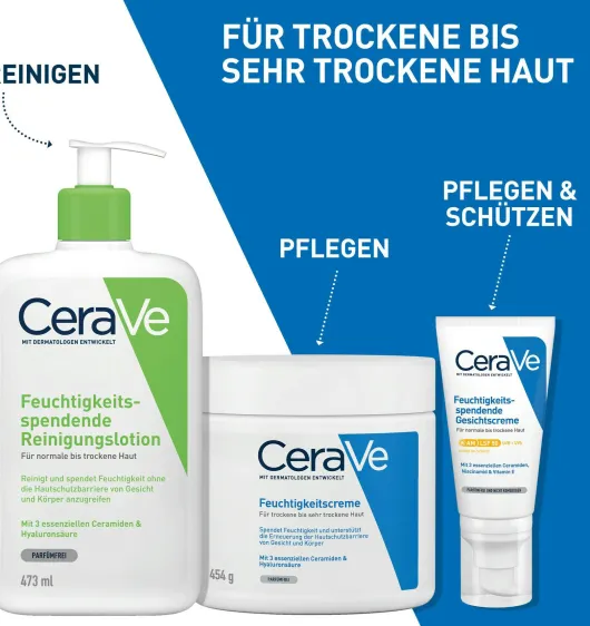 CeraVe Feuchtigkeitscreme 454 g + gratis schäumendes Reinigungsgel 20 ml