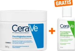 CeraVe Feuchtigkeitscreme 340 g + gratis feuchtigkeitsspendende Reinigungslotion 20 ml