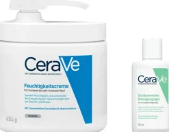 CeraVe Feuchtigkeitscreme Pumpe 454 g + gratis CeraVe Schäumendes Reinigungsgel 20 ml