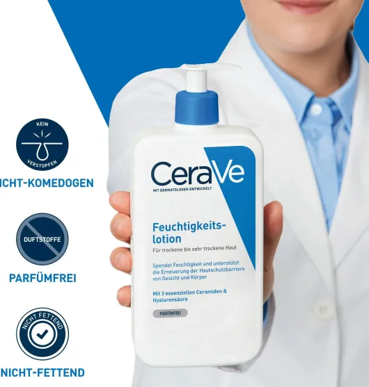 CeraVe Feuchtigkeitslotion 473 ml + gratis schäumendes Reinigungsgel 20 ml