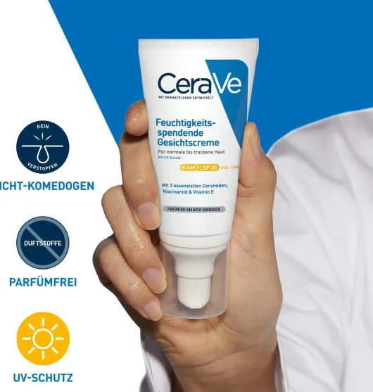 CeraVe Feuchtigkeitsspendende Gesichtscreme LSF 30 52 ml