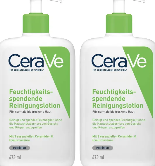CeraVe Feuchtigkeitsspendende Reinigungslotion 2 x 473 ml