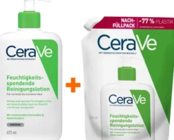 CeraVe Feuchtigkeitsspendende Reinigungslotion 473 ml + CeraVe Feuchtigkeitsspendende Reinigungslotion 473 ml Refill