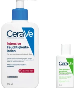 Cerave Intensive Feuchtigkeitslotion 236 ml + gratis Feuchtigkeitsspendende Reinigungslotion 20 ml