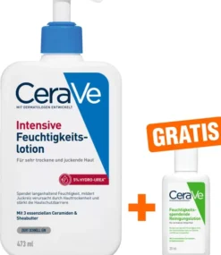 Cerave Intensive Feuchtigkeitslotion 473 ml + gratis Feuchtigkeitsspendende Reinigungslotion 20 ml