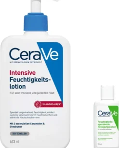 Cerave Intensive Feuchtigkeitslotion 473 ml + gratis Feuchtigkeitsspendende Reinigungslotion 20 ml