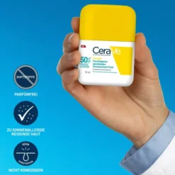 CeraVe Invisible Feuchtigkeitsspendendes Sonnenschutz Fluid LSF50 50 ml