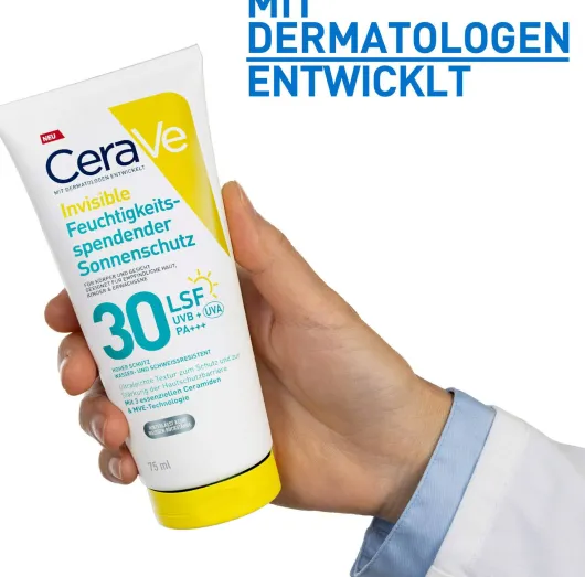 CeraVe Invisible Feuchtigkeitsspendender Sonnenschutz LSF 30 75 ml
