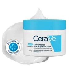 CeraVe SA Urea Glättende Feuchtigkeitscreme 340 g + gratis Feuchtigkeitsspendende Reinigungslotion 20 ml
