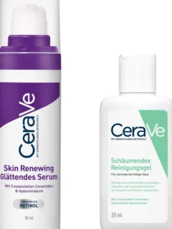 Cerave Skin Renewing glättendes Serum 30 ml + gratis CeraVe schäumendes Reinigungsgel 20 ml