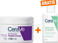 Cerave Skin Renewing Peptid Creme 48 g + gratis CeraVe schäumendes Reinigungsgel 20 ml