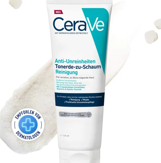 Cerave Tonerde-zu-Schaum Reinigung 118 ml Paste