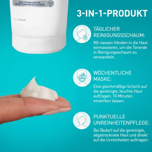 Cerave Tonerde-zu-Schaum Reinigung 118 ml Paste