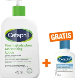 Cetaphil Feuchtigkeitslotion 473 ml + gratis Cetaphil Reinigungslotion 29 ml