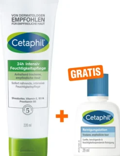 Cetaphil 24 H Int.Feuchtigkeitspflege + gratis Reinigungslotion 29 g