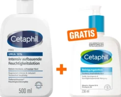 Cetaphil Pro Urea 10 % Lotion 500 ml + gratis Cetaphil Reinigungslotion 236 ml