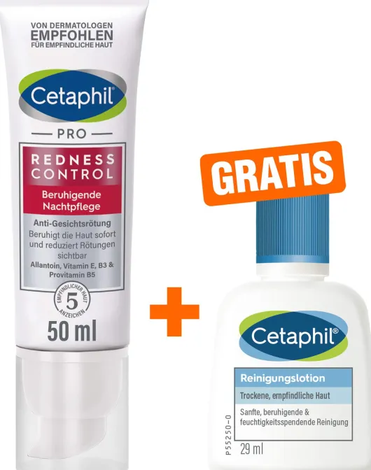 Cetaphil RednessControl Creme beruhigende Nachtpflege 50 ml + gratis Cetaphil Reinigungslotion 29 ml