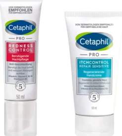 Cetaphil RednessControl Creme beruhigende Nachtpflege 50 ml + gratis Pro Itch Control Repair sensitive Handcreme 50 ml