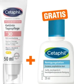 Cetaphil RednessControl getönte Tagespflege SPF30 50 ml Creme + gratis Cetaphil Reinigungslotion 29 ml