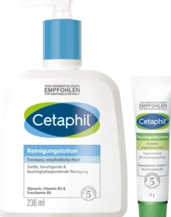 Cetaphil Reinigungslotion 236 ml + gratis Feuchtigkeitscreme 14 g