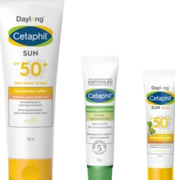 Cetaphil Sun Daylong SPF 50+ lipo. Lotion 200 ml + gratis Feuchtigkeitscreme 14 g + gratis liposomale Lotion 10 ml