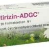Cetirizin ADGC Antiallergikum 20 Filmtabletten
