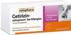 Cetirizin-ratiopharm bei Allergien 20 Filmtabletten
