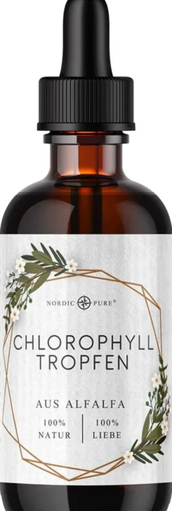 Chlorophyll-Tropfen aus Alfalfa Nordic Pure 100 ml