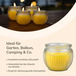 Citronella Kerze im Glas 4er-Set