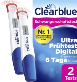 Clearblue Schwangerschaftstest Ultra Frühtest Digital 2 Stück