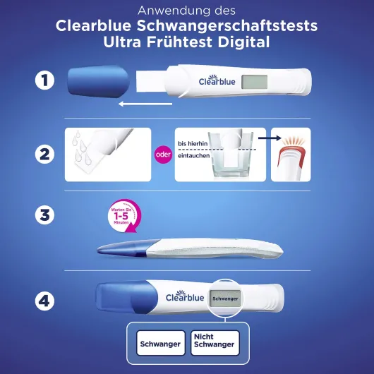 Clearblue Schwangerschaftstest Ultra Frühtest Digital 2 Stück