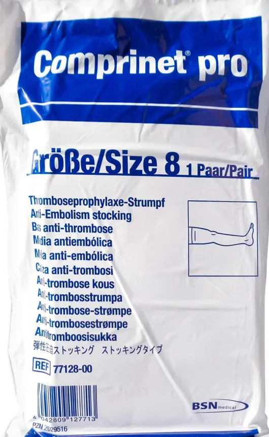 Comprinet Pro Strumpf Oberschenk.Lang Gr.8 Weiß 2 Stück