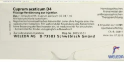 Cuprum Aceticum D 4 Weleda 8 X 1 ml Ampullen