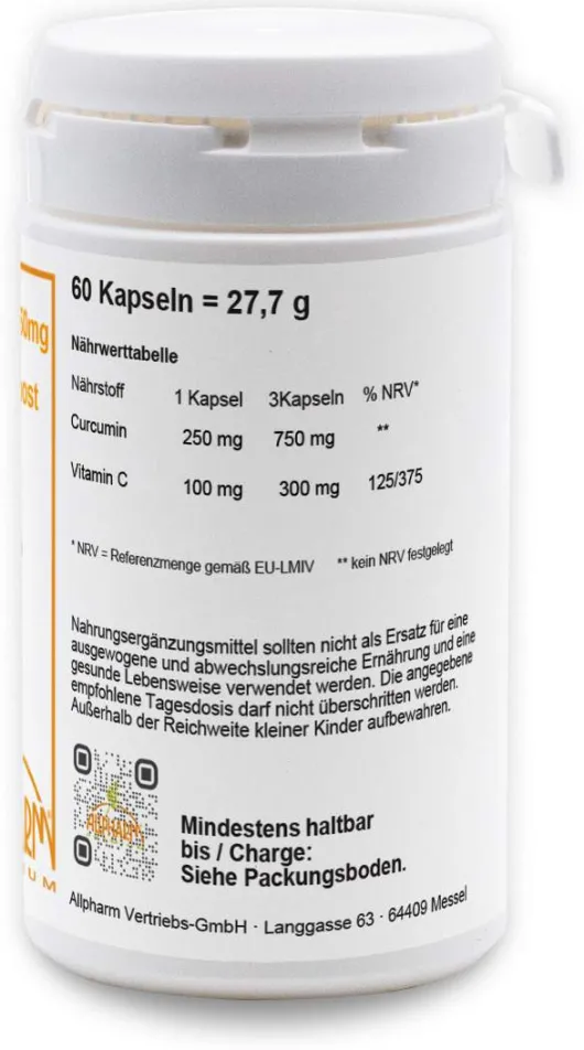 Curcumin 250 mg Allpharm 60 Kapseln