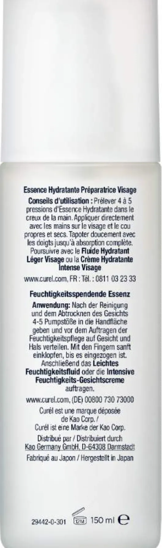 Curél Feuchtigkeitsspendende Essenz 150 ml