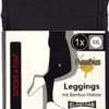Damen Leggings Bambus Größe 50-54 schwarz, XXL