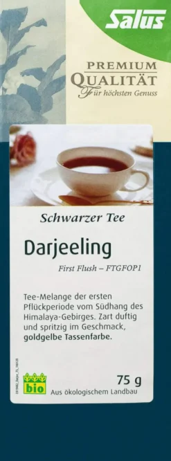Darjeeling Schwarzer Tee First Flush Ftgfop1 Salus 75g