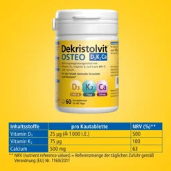 Dekristolvit Osteo D3K2 Ca 60 Kautabletten