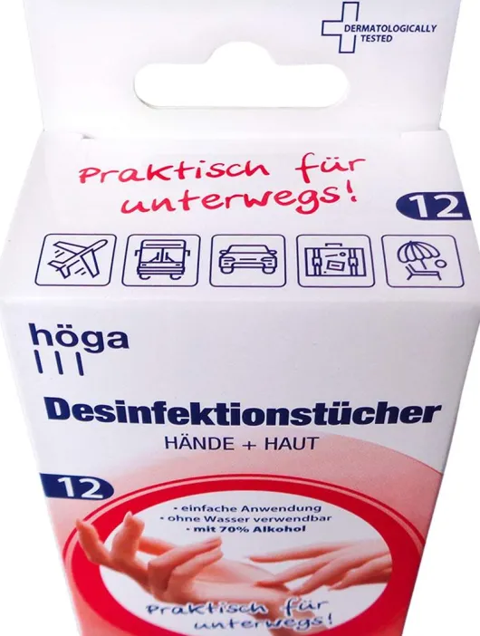 Desinfektionstücher Hände+haut