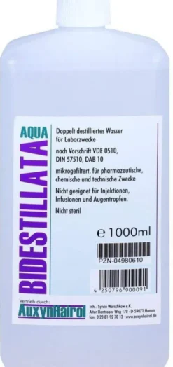 Destiliertes Wasser Bidest 1000 ml Flüssigkeit