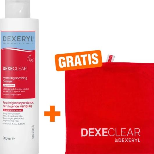 Dexeryl Dexeclear feuchtigkeitsspendende Reinigung 200 ml + gratis Handtuch 1 Stück
