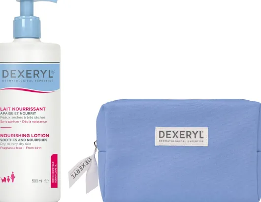 Dexeryl Pflegelotion 500 ml + gratis Kosmetiktasche