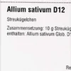 Dhu Allium Sativum D12 Globuli 10 G