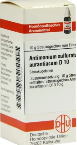Dhu Antimonicum Sulfuricum Aurantiacum D10 Globuli