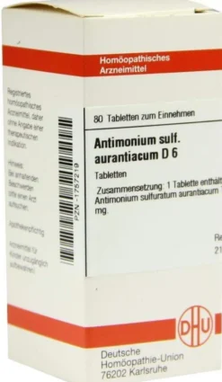 Dhu Antimonium Sulfuratum Aurantiacum D6 80 Tabletten