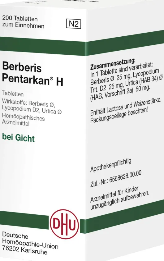 Dhu Berberis Pentarkan H 200 Tabletten
