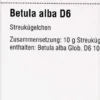 Dhu Betula Alba D6 Globuli 10 G