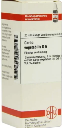Dhu Carbo Vegetabilis D6 20 ml Dilution