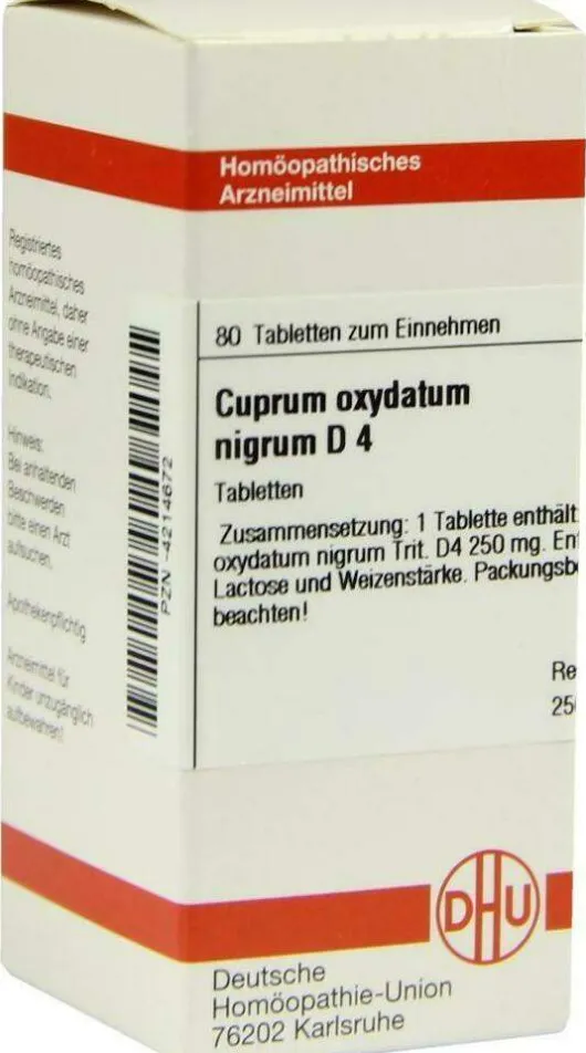 Dhu Cuprum Oxydatum Nigrum D4 80 Tabletten
