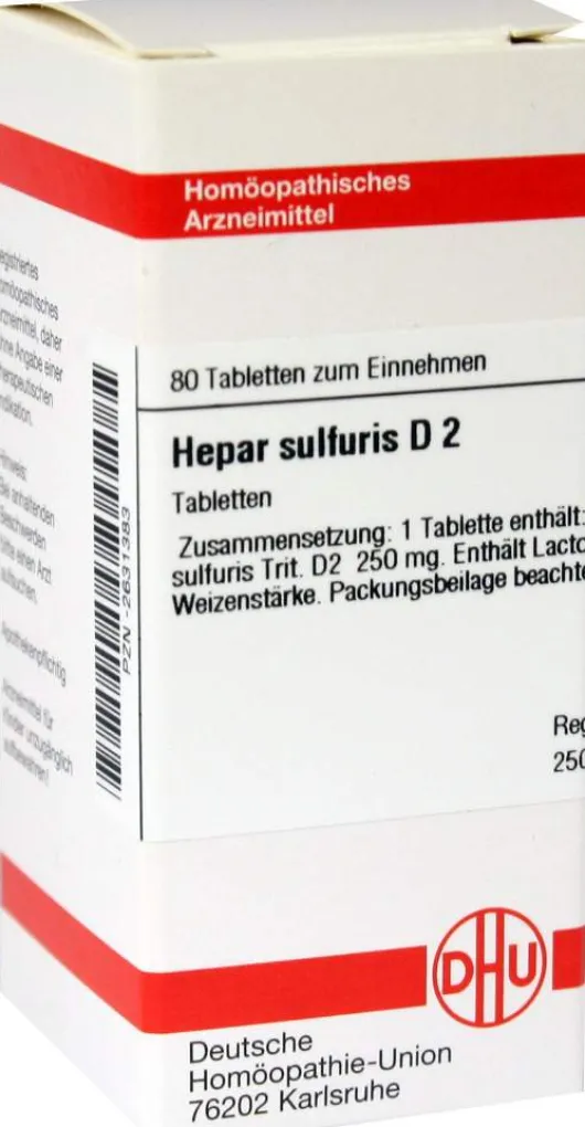 Dhu Hepar Sulfuris D2 80 Tabletten